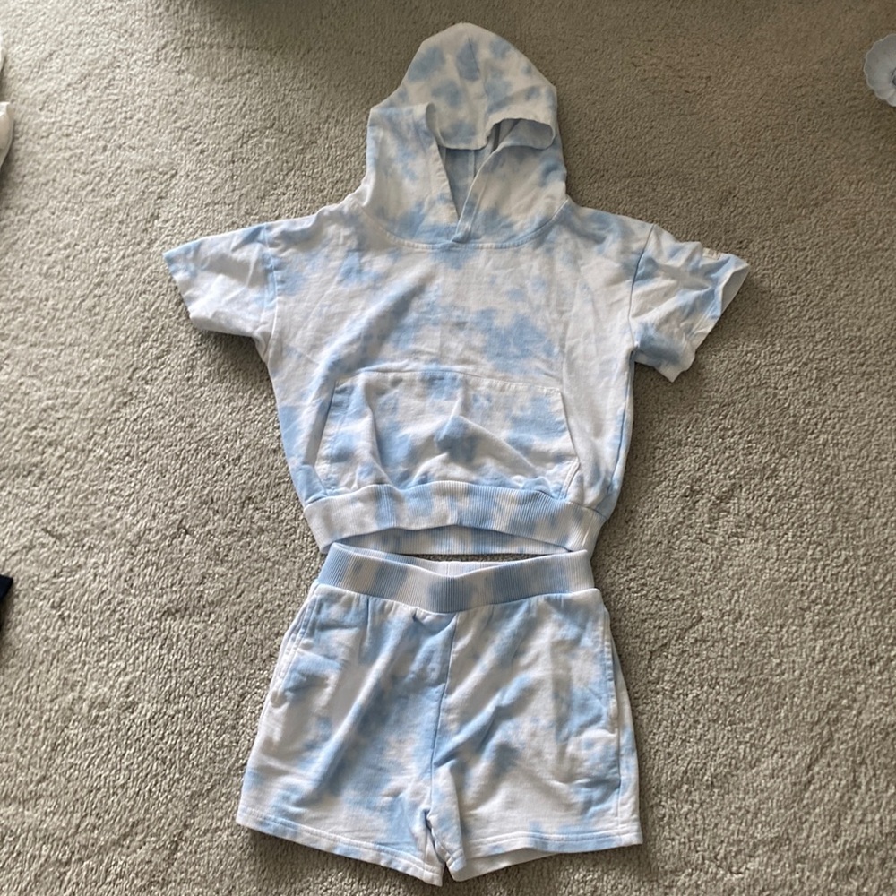 Baby Barn Organics Blue Tie-Dye Short Set